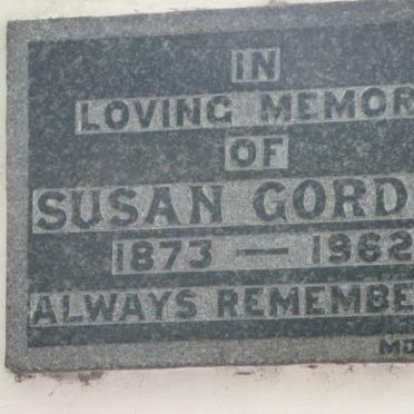 GORDON Susan 1873-1962