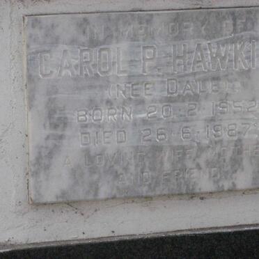 HAWKINS Carol P. nee DALE 1952-1987