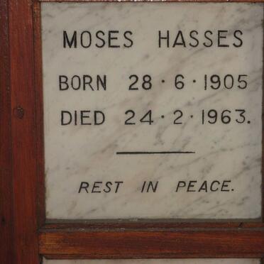 HASSES Moses 1905-1963