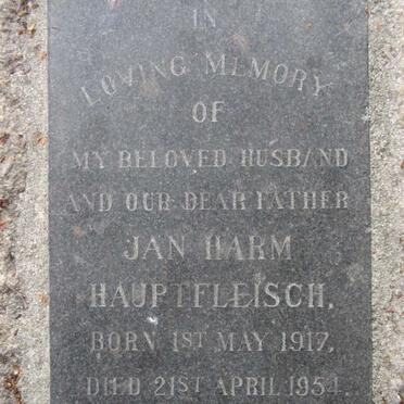 HAUPTFLEISCH Jan Harm 1917-1954