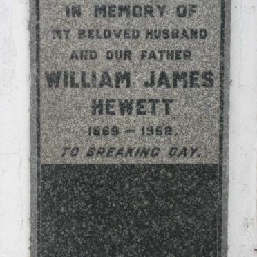 HEWETT William James 1869-1958