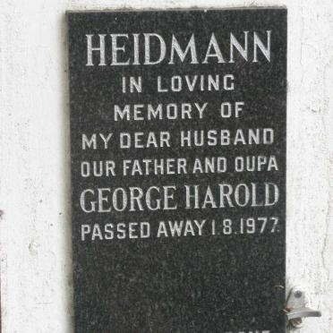HEIDMANN George Harold -1977