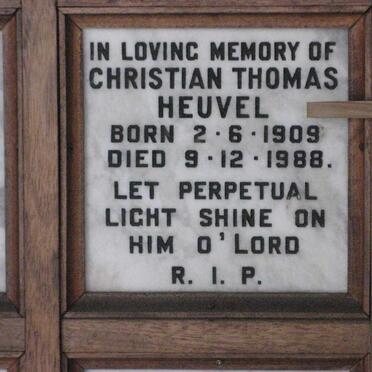 HEUVEL Christian Thomas 1909-1988