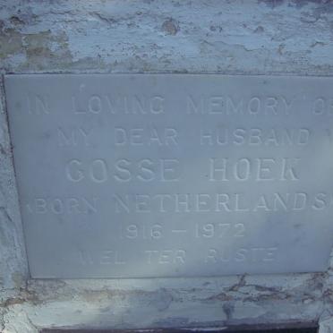 HOEK Gosse 1916-1972