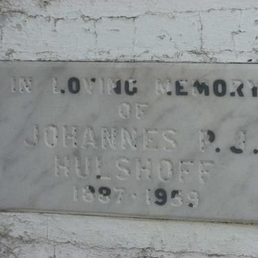 HULSHOFF Johannes P.J. 1887-1959