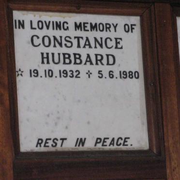 HUBBARD Constance 1932-1980