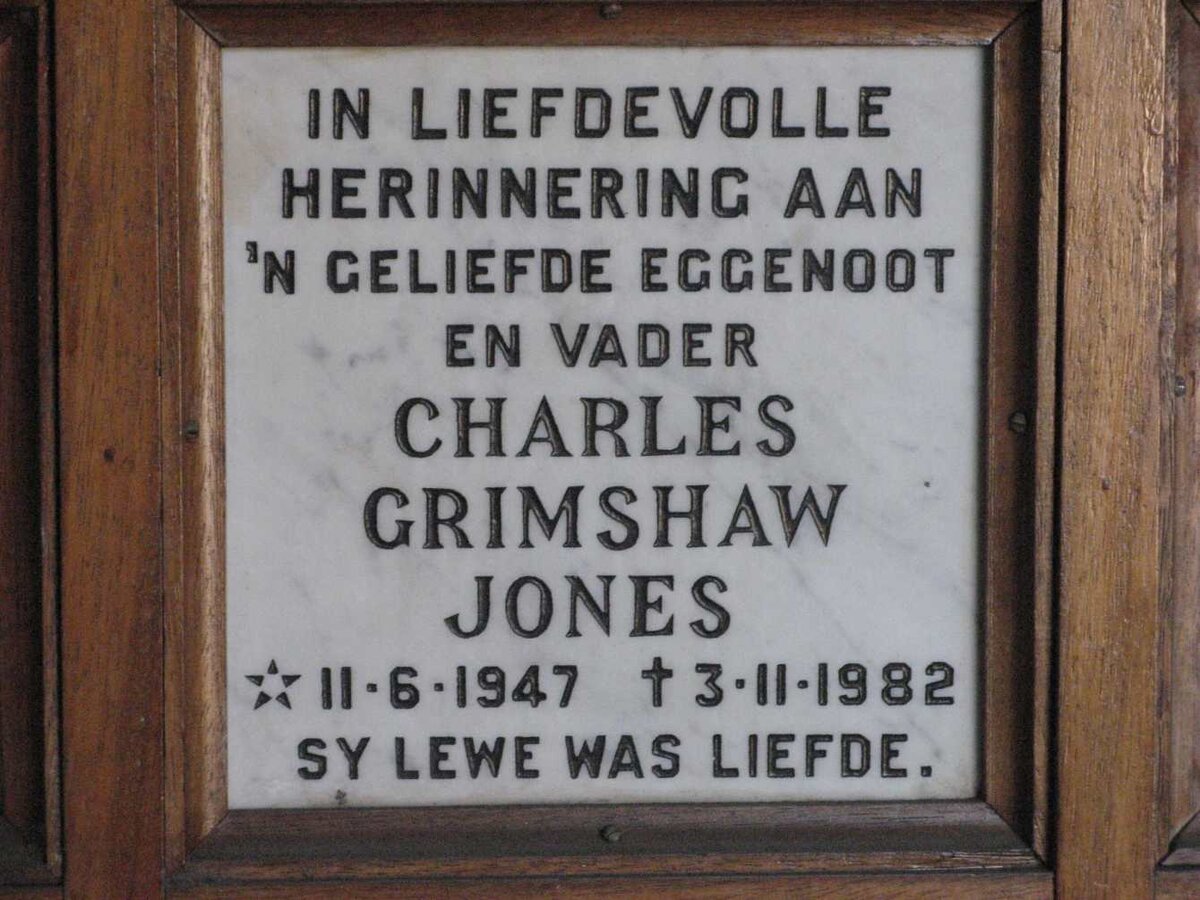 JONES Charles Grimshaw 1947-1982