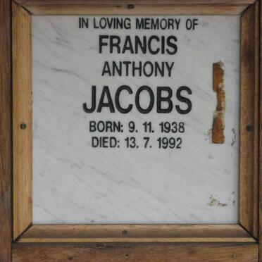JACOBS Francis Anthony 1938-1992