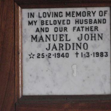 JARDINO Manuel John 1940-1983