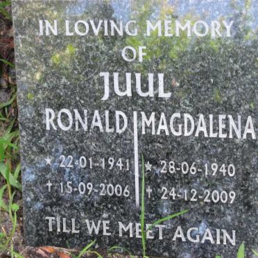 JUUL Ronald 1941-2006 &amp; Magdalena 1940-2009