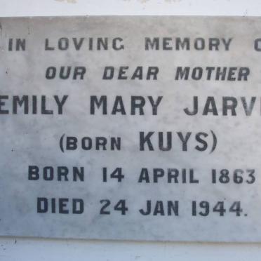 JARVIS Emily Mary nee KUYS 1863-1944