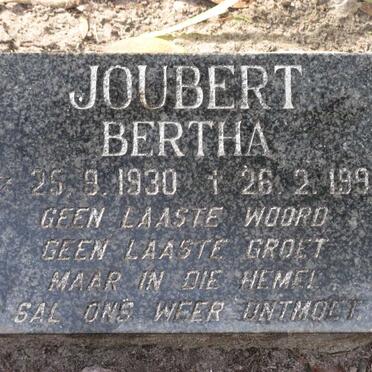 JOUBERT Bertha 1930-1991