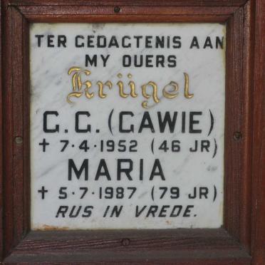 KRUGEL G.G. -1952 &amp; Maria -1987