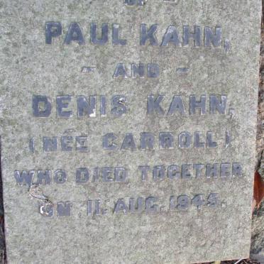 KAHN Paul -1945 :: KAHN Denis CARROLL -1945