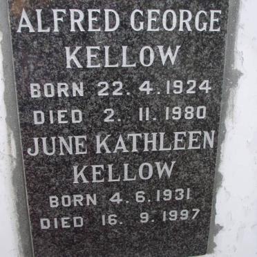 KELLOW Alfred George 1924-1980 &amp; June Kathleen 1931-1997