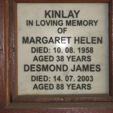 KINLAY Desmond James -2003 &amp; Margaret Helen -1958