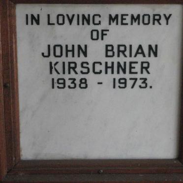 KIRSCHNER John Brian 1938-1973