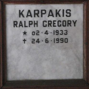 KARPAKIS Ralph Gregory 1933-1990