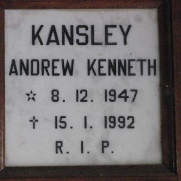 KANSLEY Andrew Kenneth 1947-1992