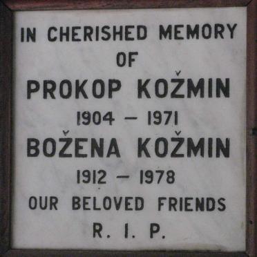 KOZMIN Prokop 1904-1971 &amp; Bozena 1912-1978