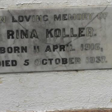 KOLLER Rina 1916-1937