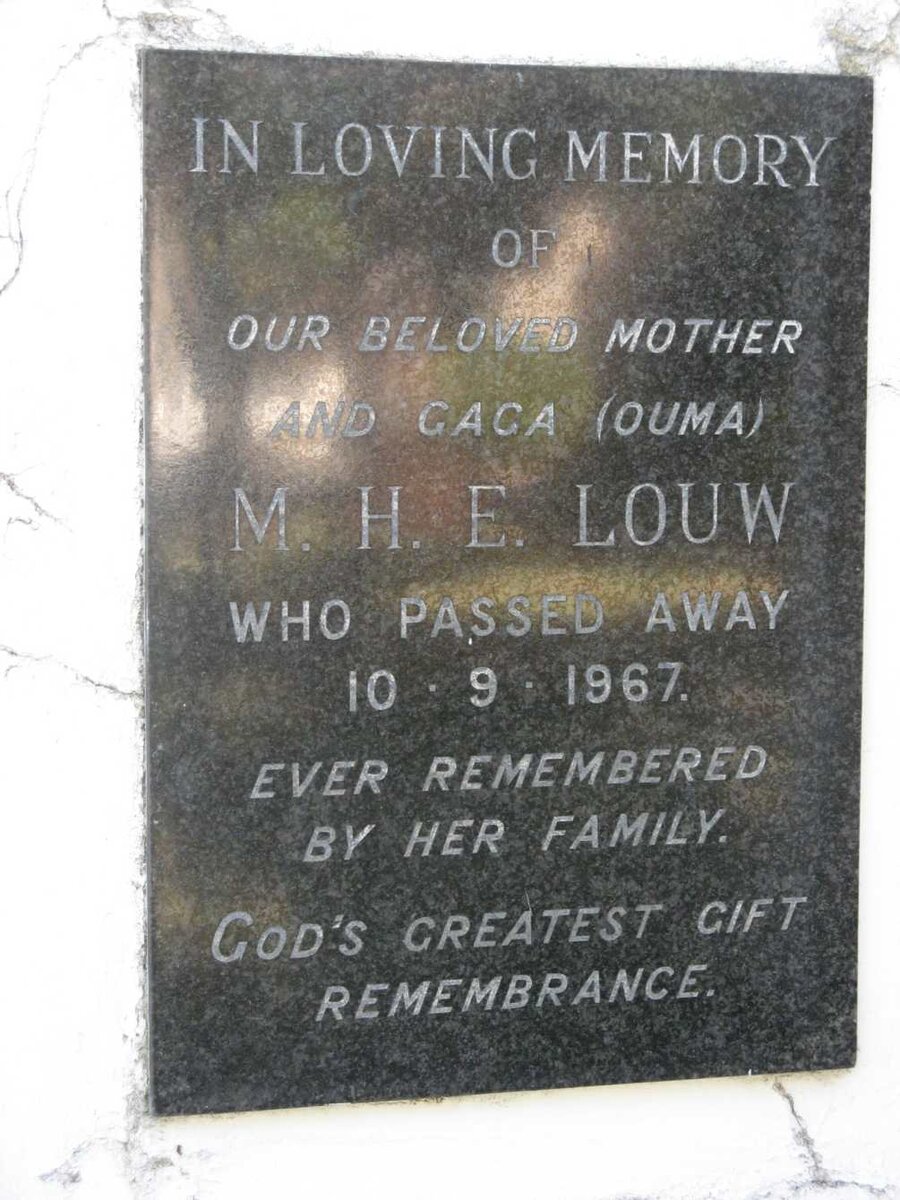 LOUW M.H.E. -1967