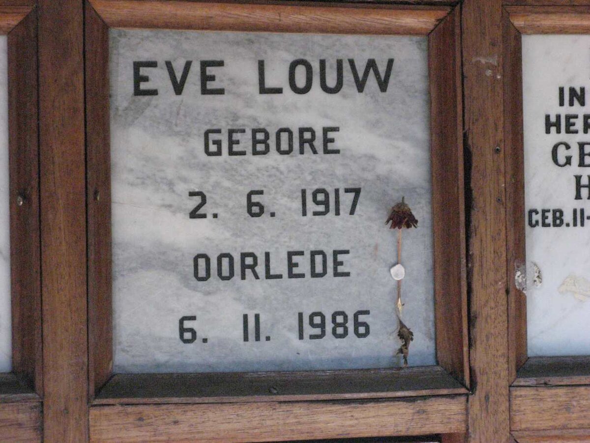 LOUW Eve 1917-1986