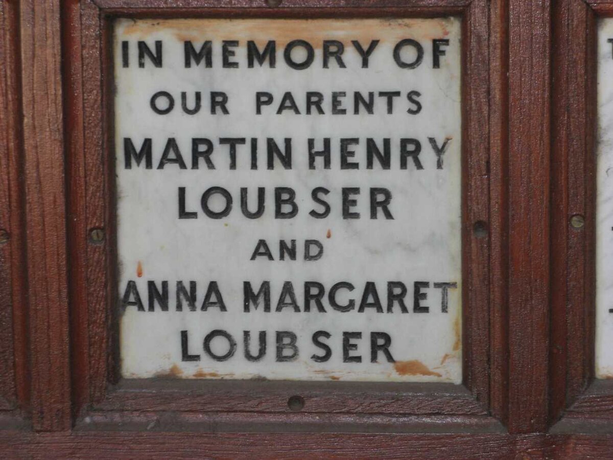 LOUBSER Martin Henry &amp; Anna Margaret