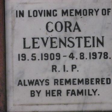 LEVENSTEIN Cora 1909-1978