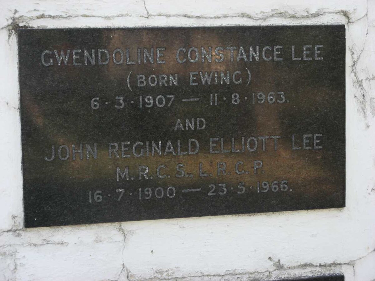 LEE John Reginald Elliott 1900-1966 &amp; Gwendoline Constance EWING 1907-1963