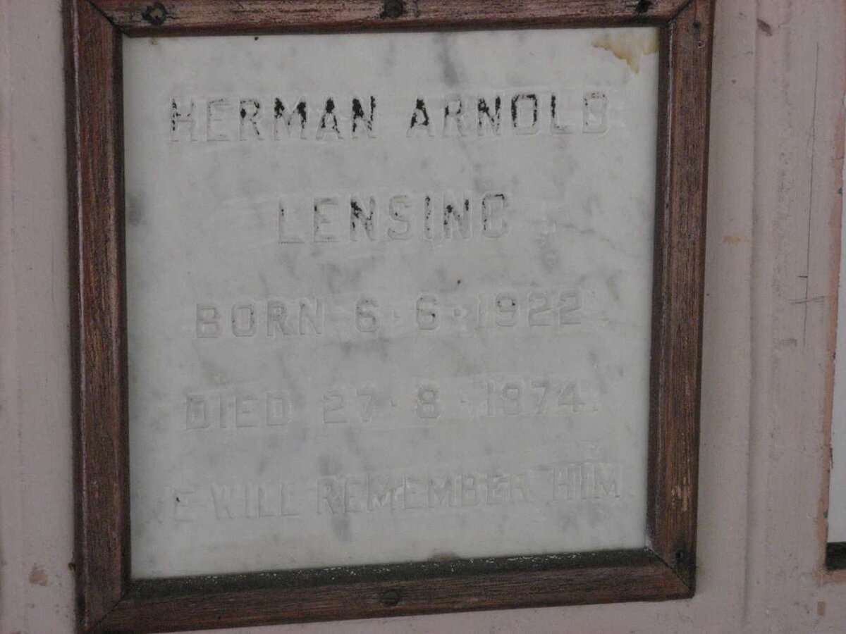 LENSING Herman Arnold 1922-1974