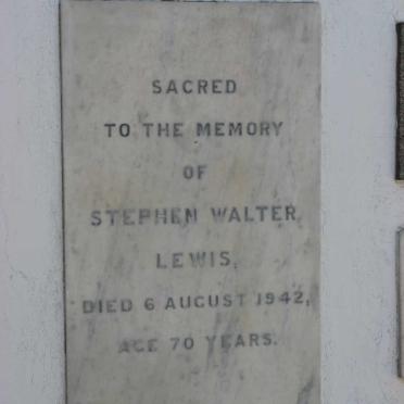 LEWIS Stephen Walter -1942