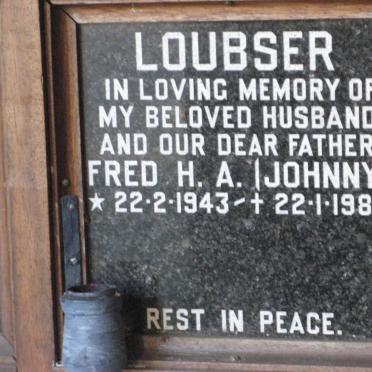 LOUBSER  Fred H.A. 1943-1985