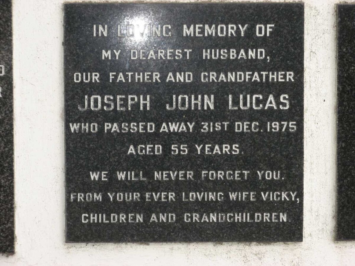 LUCAS Joseph John -1975