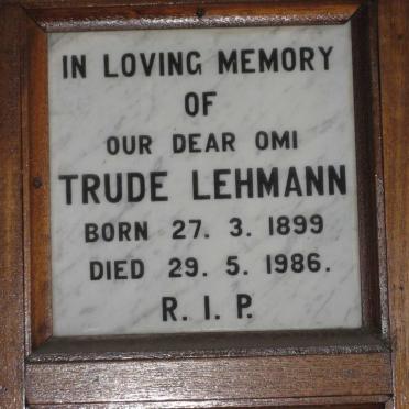 LEHMANN Trude 1899-1986