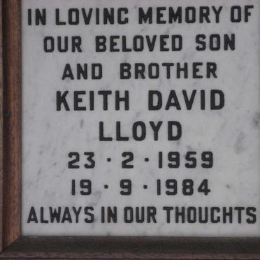 LLOYD Keith David 1959-1984