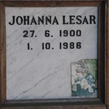 LESAR Johanna 1900-1986