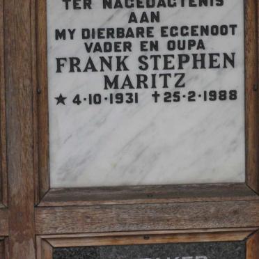 MARITZ Frank Stephen 1931-1988