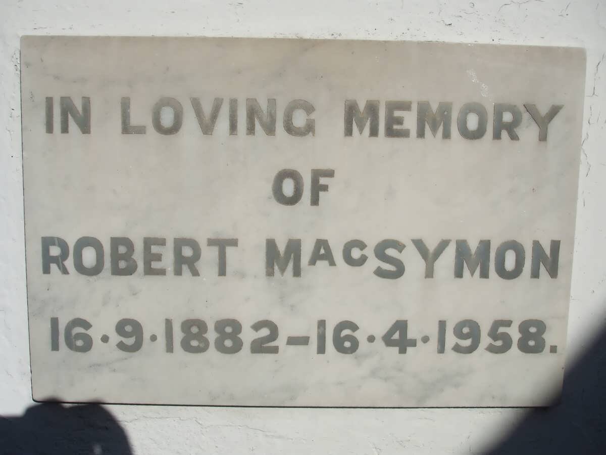 MacSYMON Robert 1882-1958