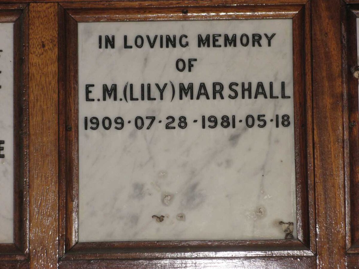 MARSHALL E.M. 1909-1981