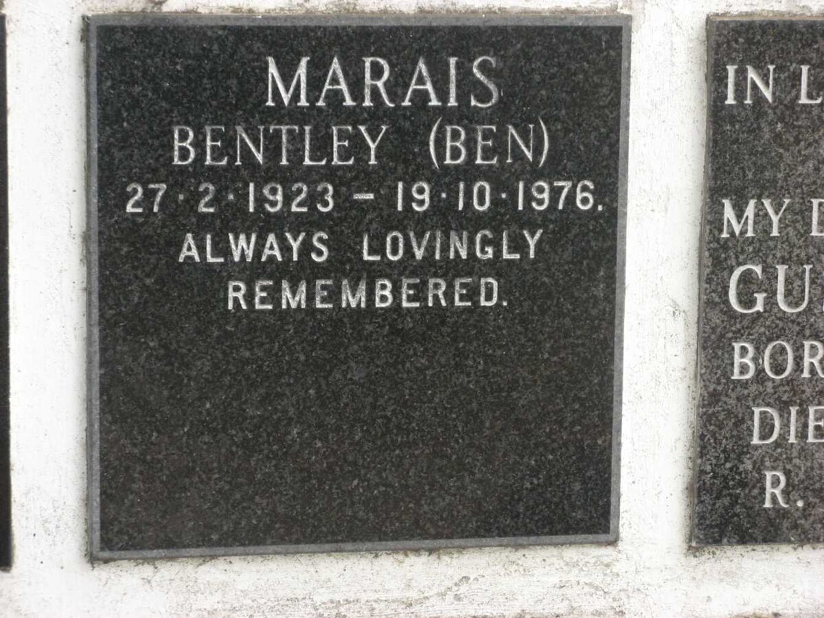 MARAIS Bentley 1923-1976