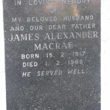 MACRAE James Alexander 1917-1968
