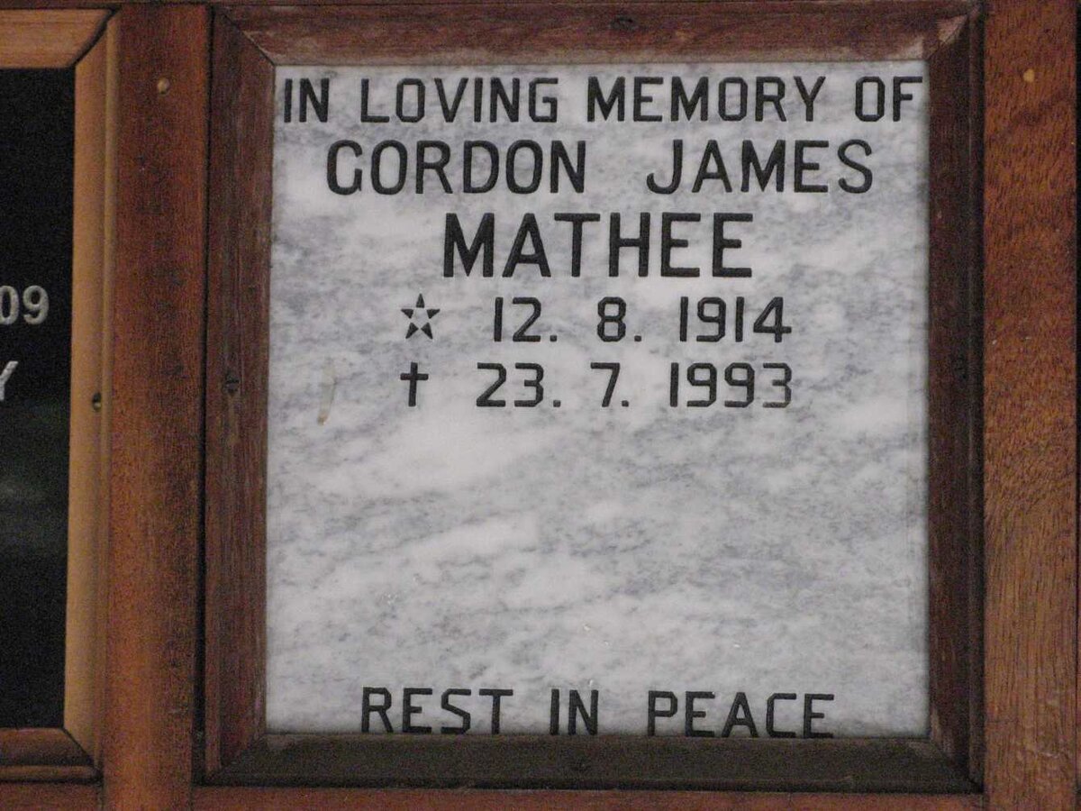 MATHEE Gordon James 1914-1993
