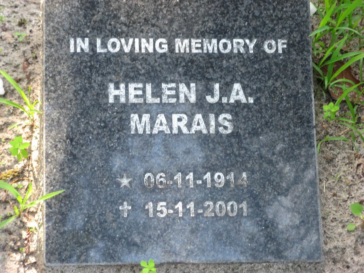 MARAIS Helen J.A. 1914-2001