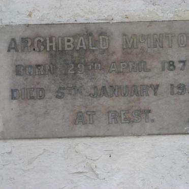 McINTOSH Archibald 1875-1939