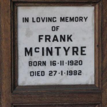 McINTYRE Frank 1920-1982