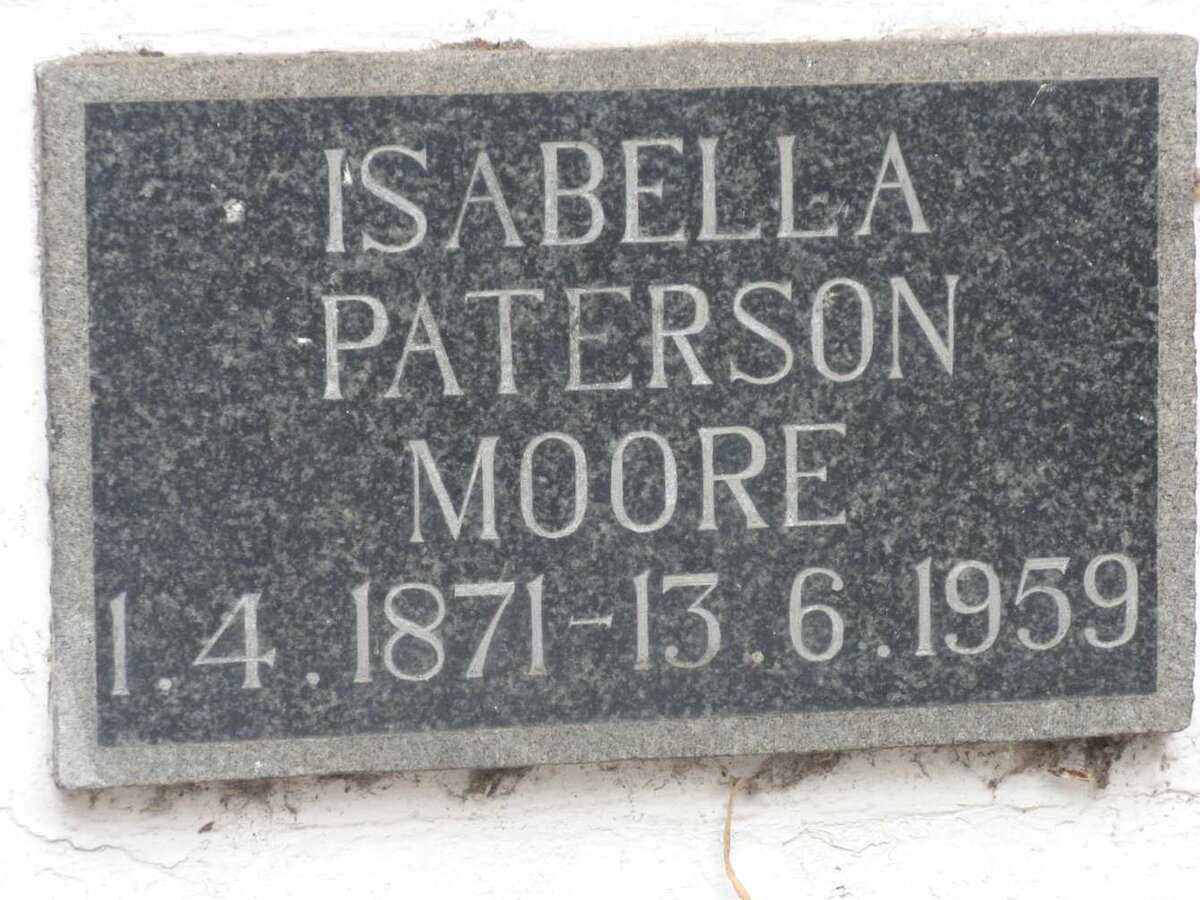 MOORE Isabella Paterson 1871-1959
