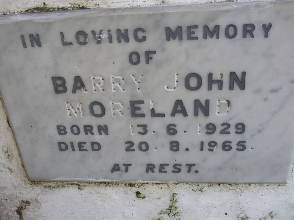 MORELAND Barry John 1929-1965