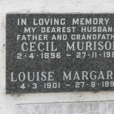 MURISON Cecil 1896-1984 &amp; Louise Margaret 1901-1993