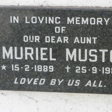 MUSTO Muriel 1889-1986
